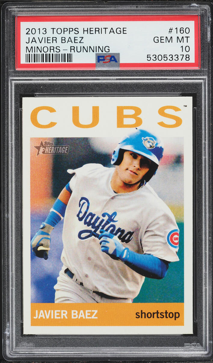 2013 Topps Heritage Minors Running Javier Baez PROSPECT #160 PSA 10 GEM MINT