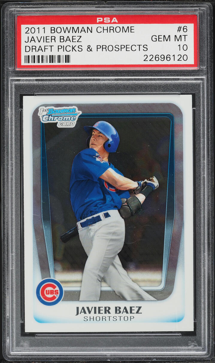 2011 Bowman Chrome Draft Javier Baez PROSPECT #BDPP6 PSA 10 GEM MINT