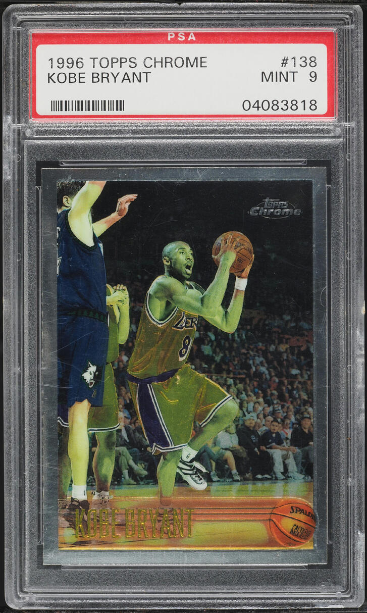 1996 Topps Chrome Kobe Bryant ROOKIE #138 PSA 9 MINT