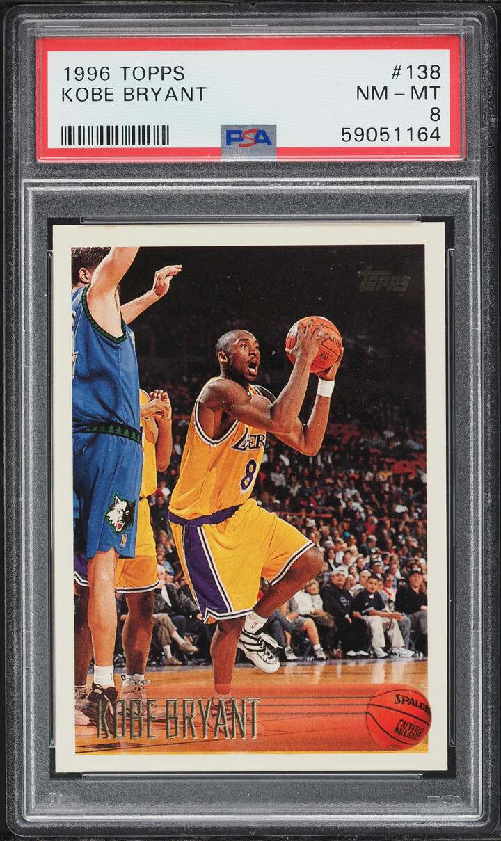 1996 Topps Basketball Kobe Bryant ROOKIE #138 PSA 8 NM-MT