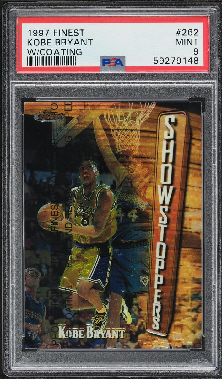 1997 Finest Basketball w/ Coating Kobe Bryant #262 PSA 9 MINT
