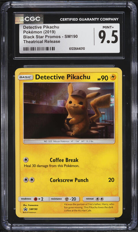 2019 Pokemon Sun & Moon Promo Holo Detective Pikachu #SM190 CGC 9 MINT on  Fanatics Collect