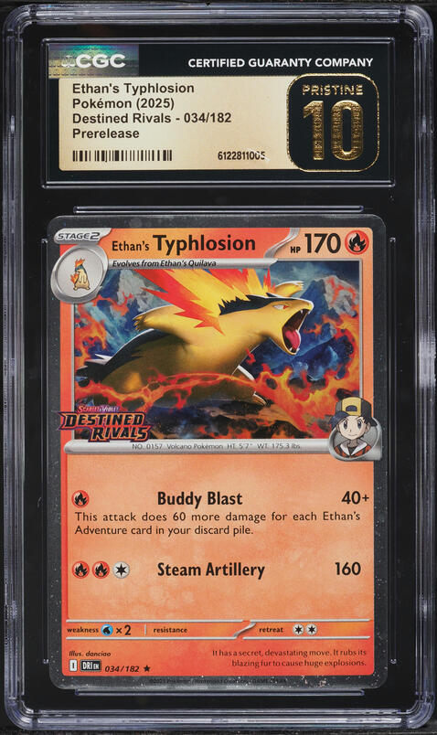 2025 Pokemon Scarlet & Violet Destined Rivals Prerelease Ethan's Typhlosion #34 CGC 10 PRISTINE
