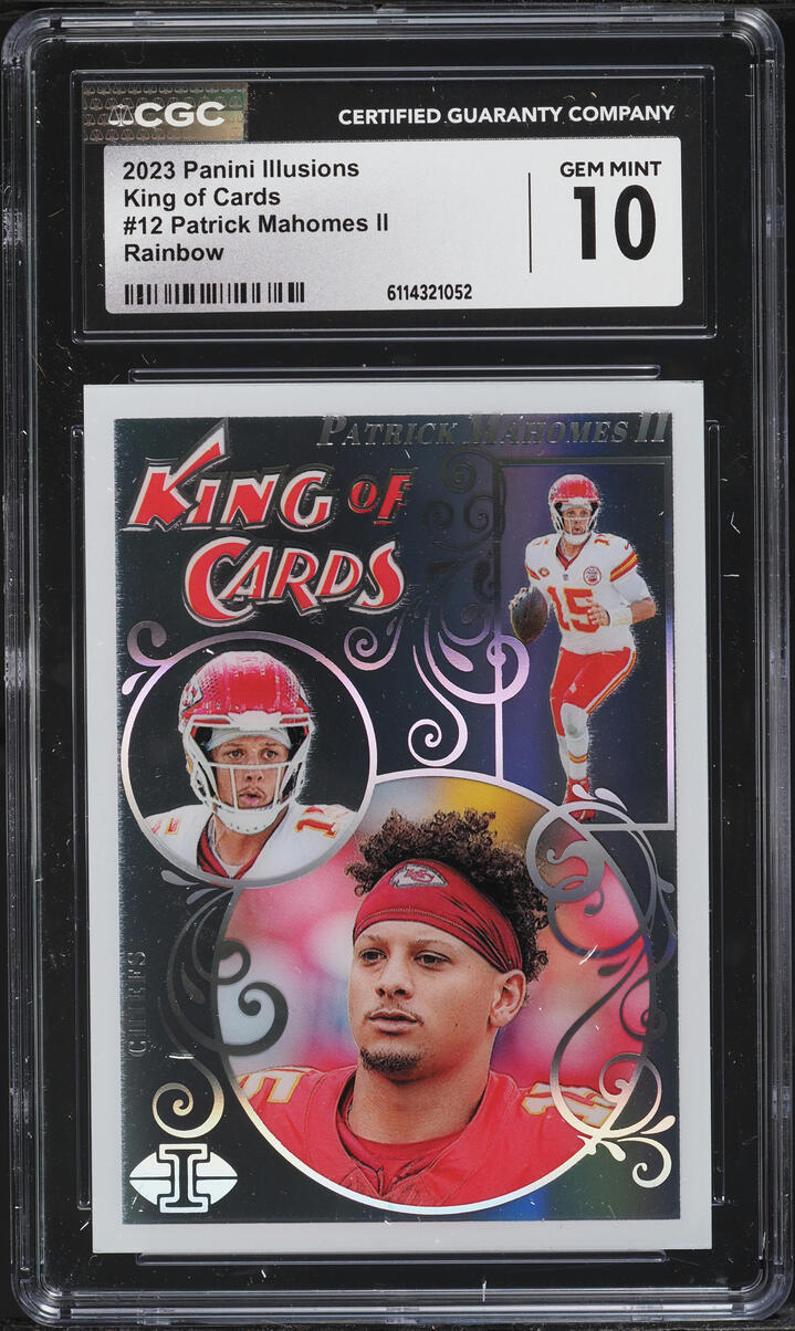 2023 Panini Illusions King Of Cards Rainbow Patrick Mahomes II #12 CGC 10 GEM MINT