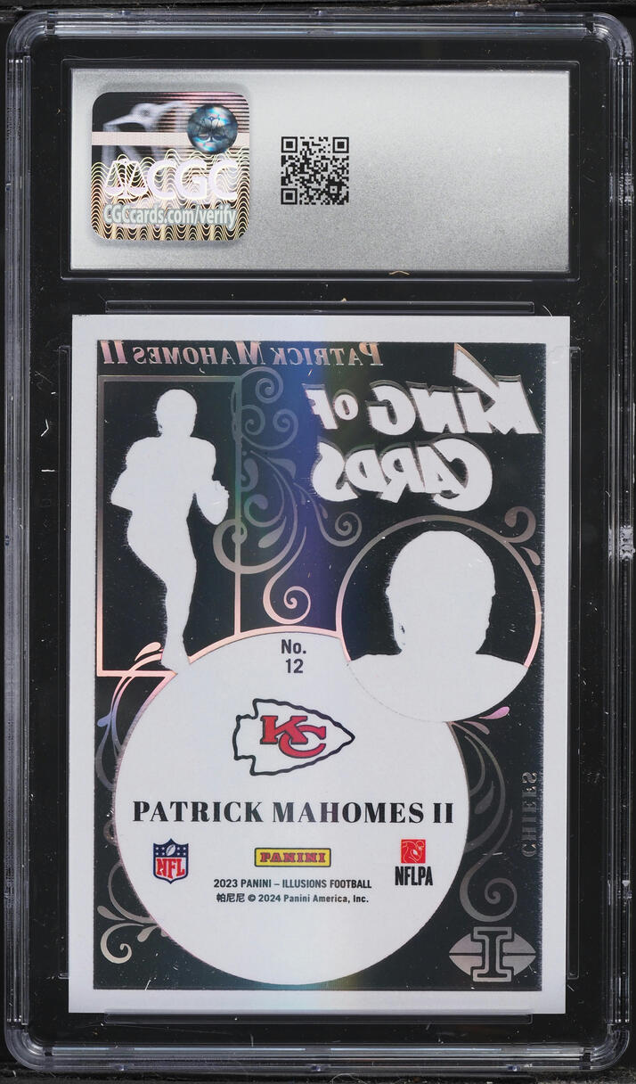 2023 Panini Illusions King Of Cards Rainbow Patrick Mahomes II #12 CGC 10 GEM MINT