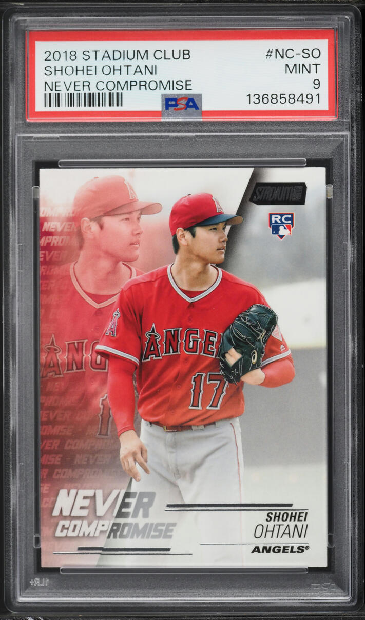 2018 Stadium Club Never Compromise Shohei Ohtani ROOKIE #NC-SO PSA 9 MINT