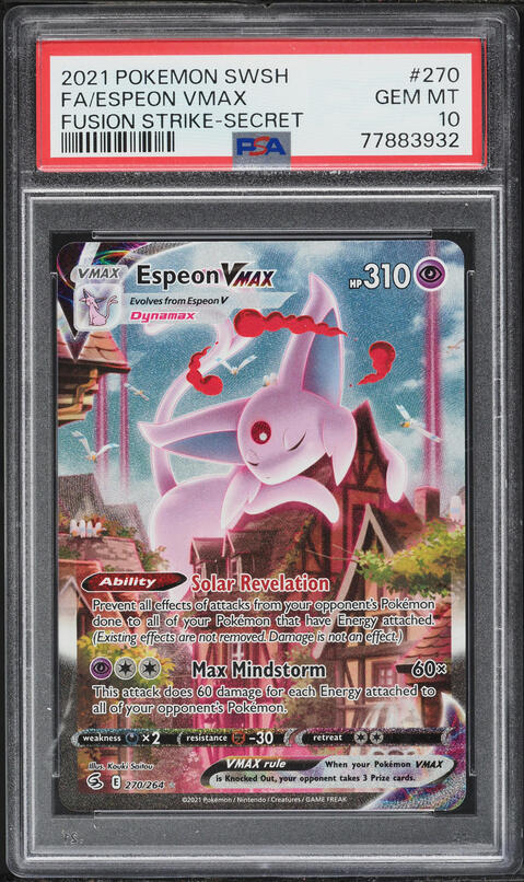 2021 Pokemon Japanese S Promo Eevee Heroes Espeon VMAX #189 PSA 10