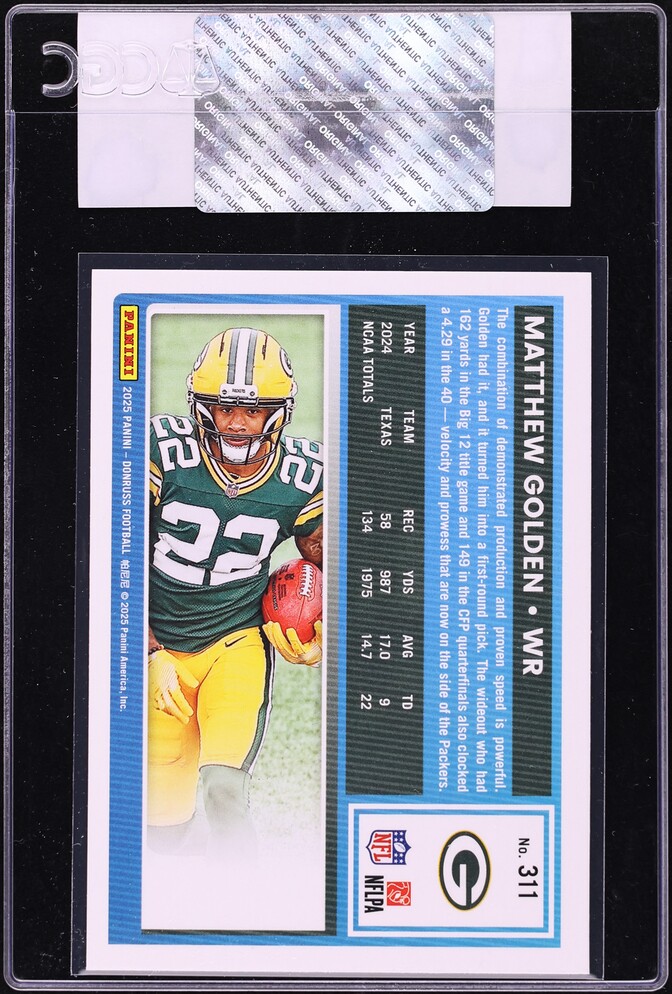 2025 Donruss Press Proof Green Matthew Golden ROOKIE #311 CGC AUTH