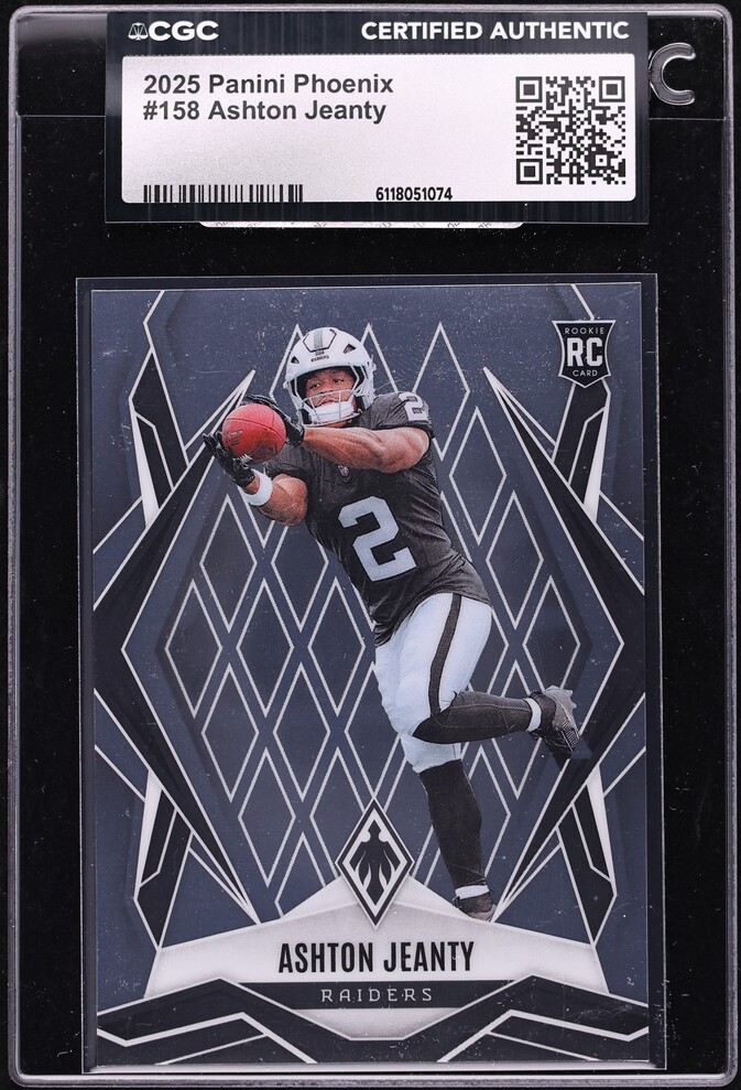 2025 Panini Phoenix Ashton Jeanty ROOKIE #158 CGC AUTH