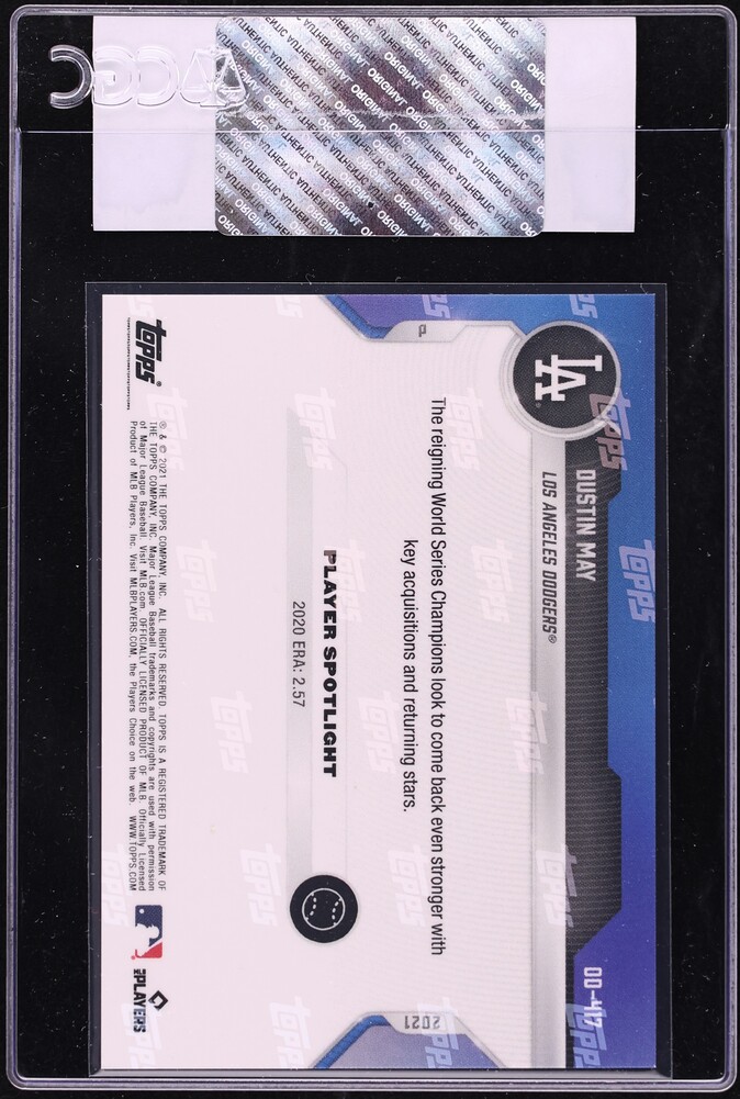 2021 Topps Now Road To Opening Day Dustin May #OD-417 CGC AUTH