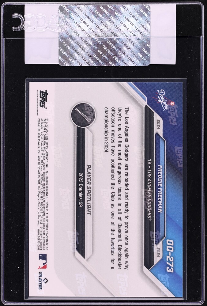 2024 Topps Now Road To Opening Day Freddie Freeman #OD-273 CGC AUTH
