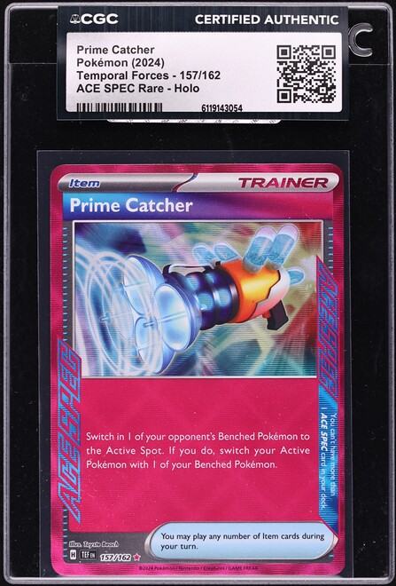 2024 Pokemon Scarlet & Violet Temporal Forces Ace Spec Prime Catcher #157 CGC AUTH