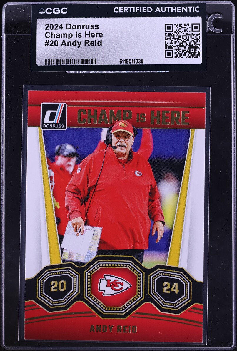 2024 Donruss Champ Is Here Andy Reid #20 CGC AUTH