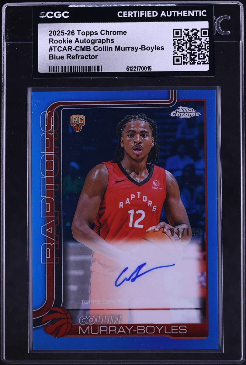 2025-26 Topps Chrome Blue Refractor Collin Murray-Boyles ROOKIE AUTO /150 #TCAR-CMB CGC AUTH