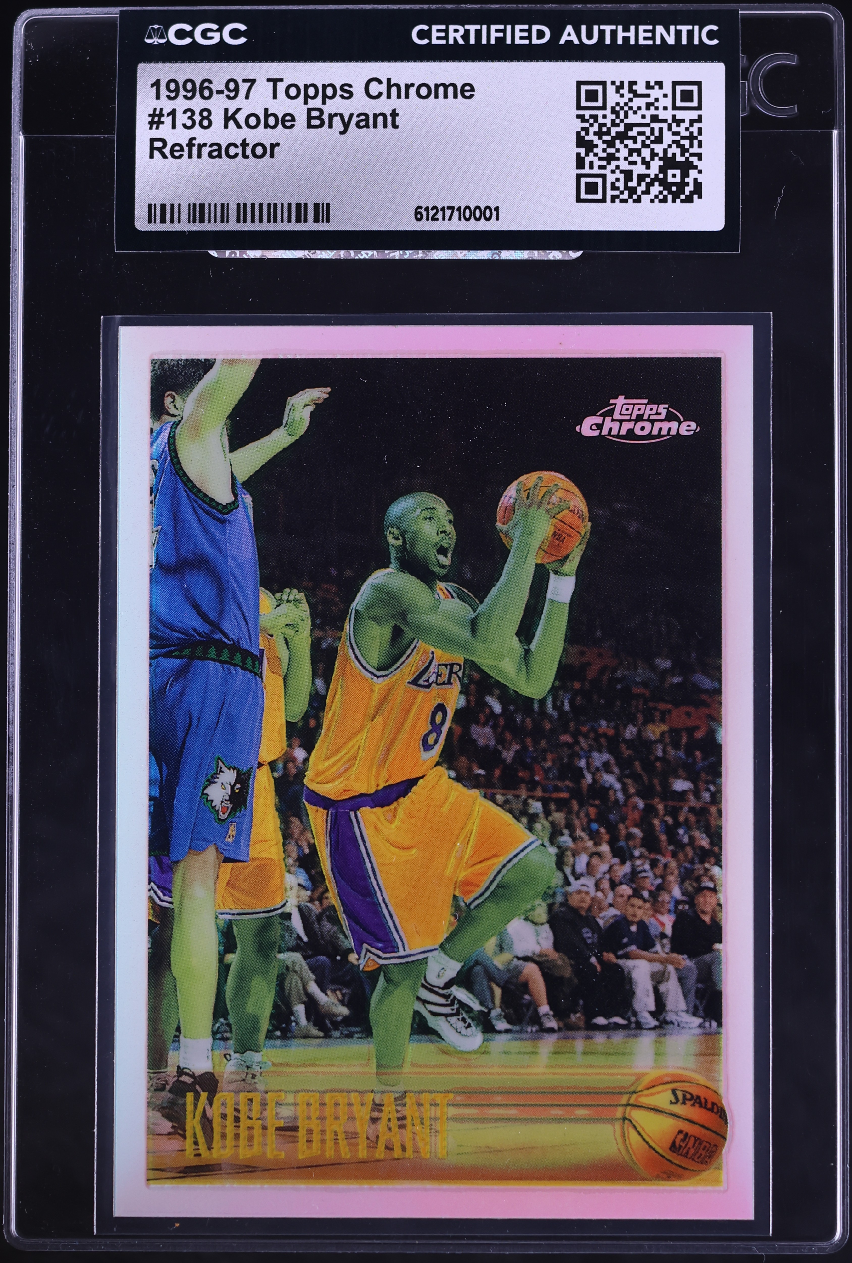 1996 Topps Chrome Refractor Kobe Bryant #138 CGC AUTH on Fanatics