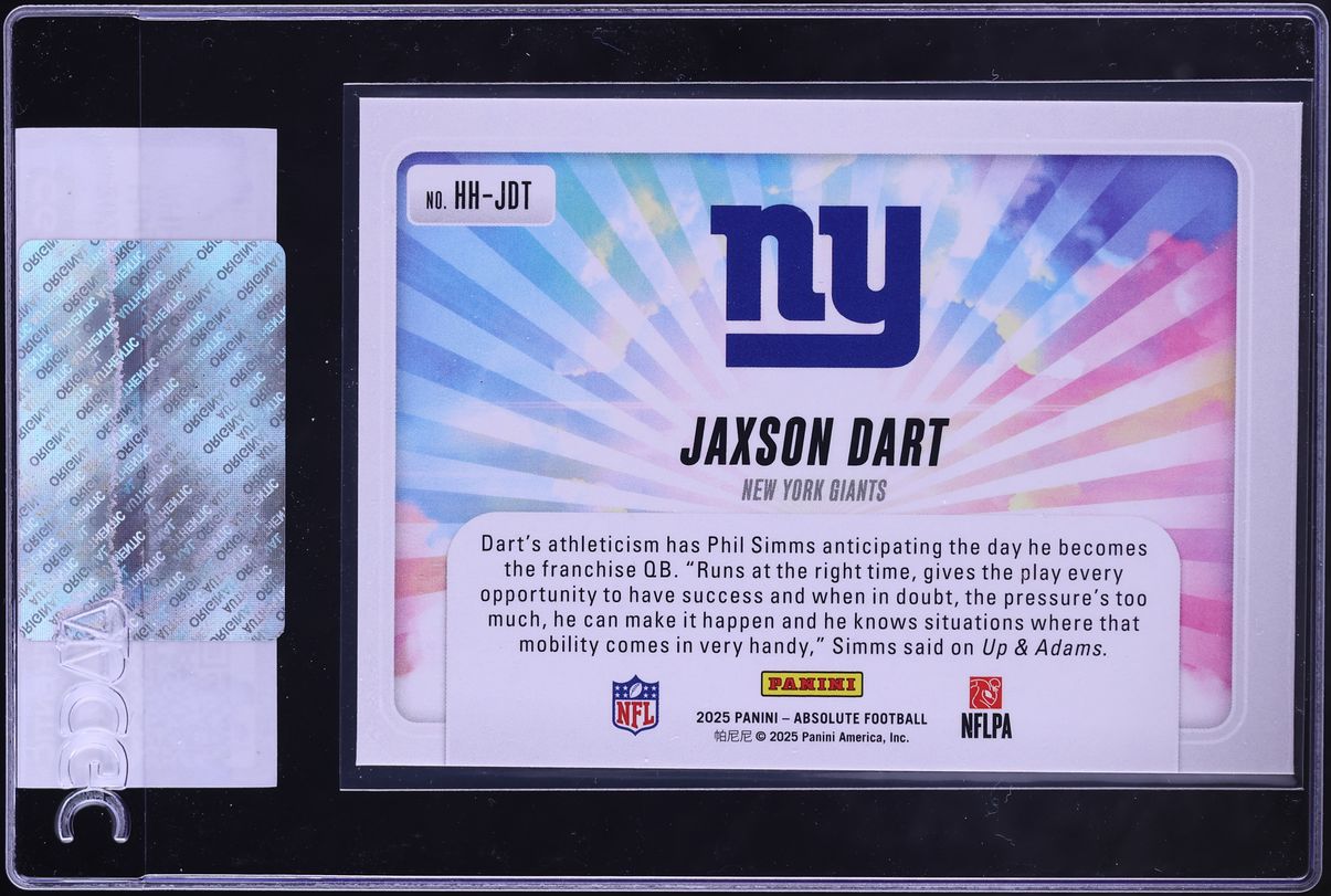 2025 Absolute Hog Heaven Jaxson Dart ROOKIE #HH-JDT CGC AUTH