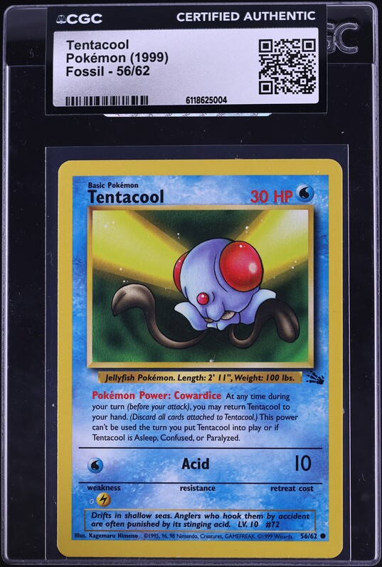 pokemon tentacool card 1999 Pokemon Fossil 1st Edition Tentacool #56 CGC 8.5 NM-MT+ on Fanatics  Collect