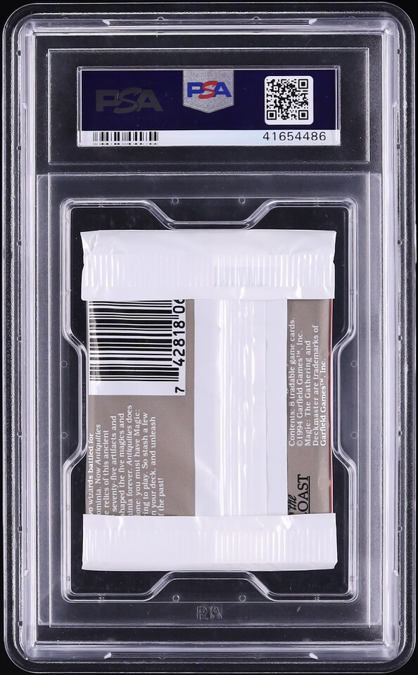 1994 Magic The Gathering MTG Antiquities Booster Pack PSA 10 GEM MINT on Fanatics Collect 1994 Magic The Gathering MTG Antiquities Booster Pack PSA 10 GEM MINT on Fanatics Collect