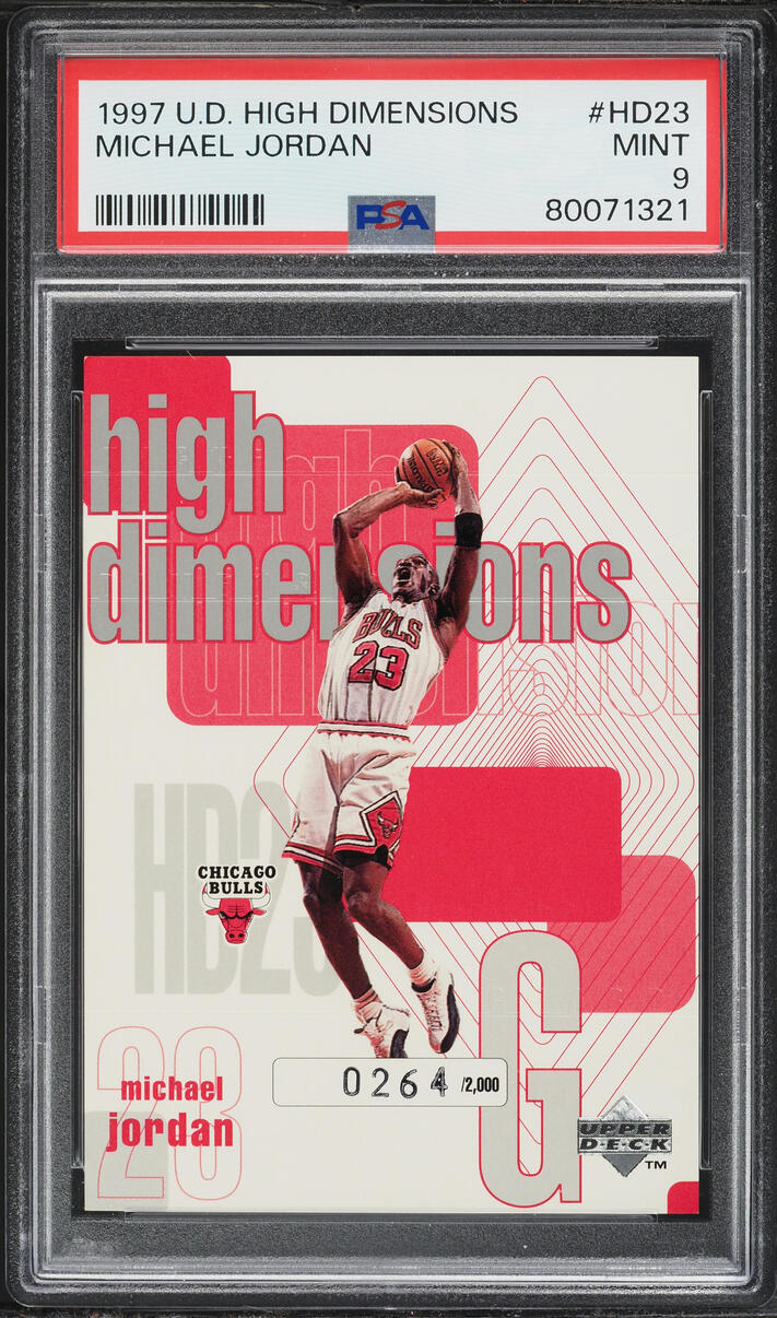 1997 Upper Deck High Dimensions Michael Jordan /2000 #HD23 PSA 9 MINT