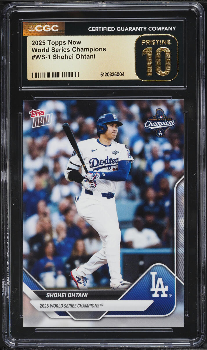 2025 Topps Now World Series Champions Shohei Ohtani #WS-1 CGC 10 PRISTINE