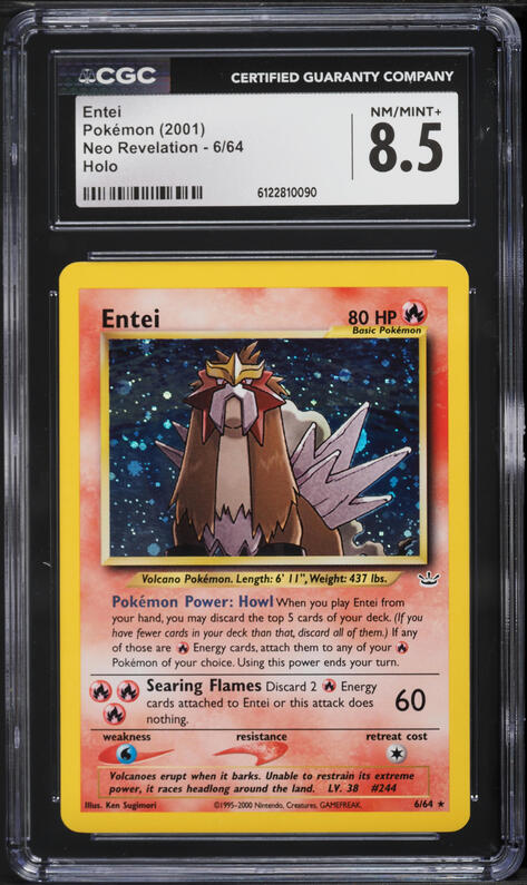 entei holo pokemon card 2018 SM#8 Explosive Impact Holofoil #022/095 Listed cards may have imperfections. Entei - 213/190 - SV4a: