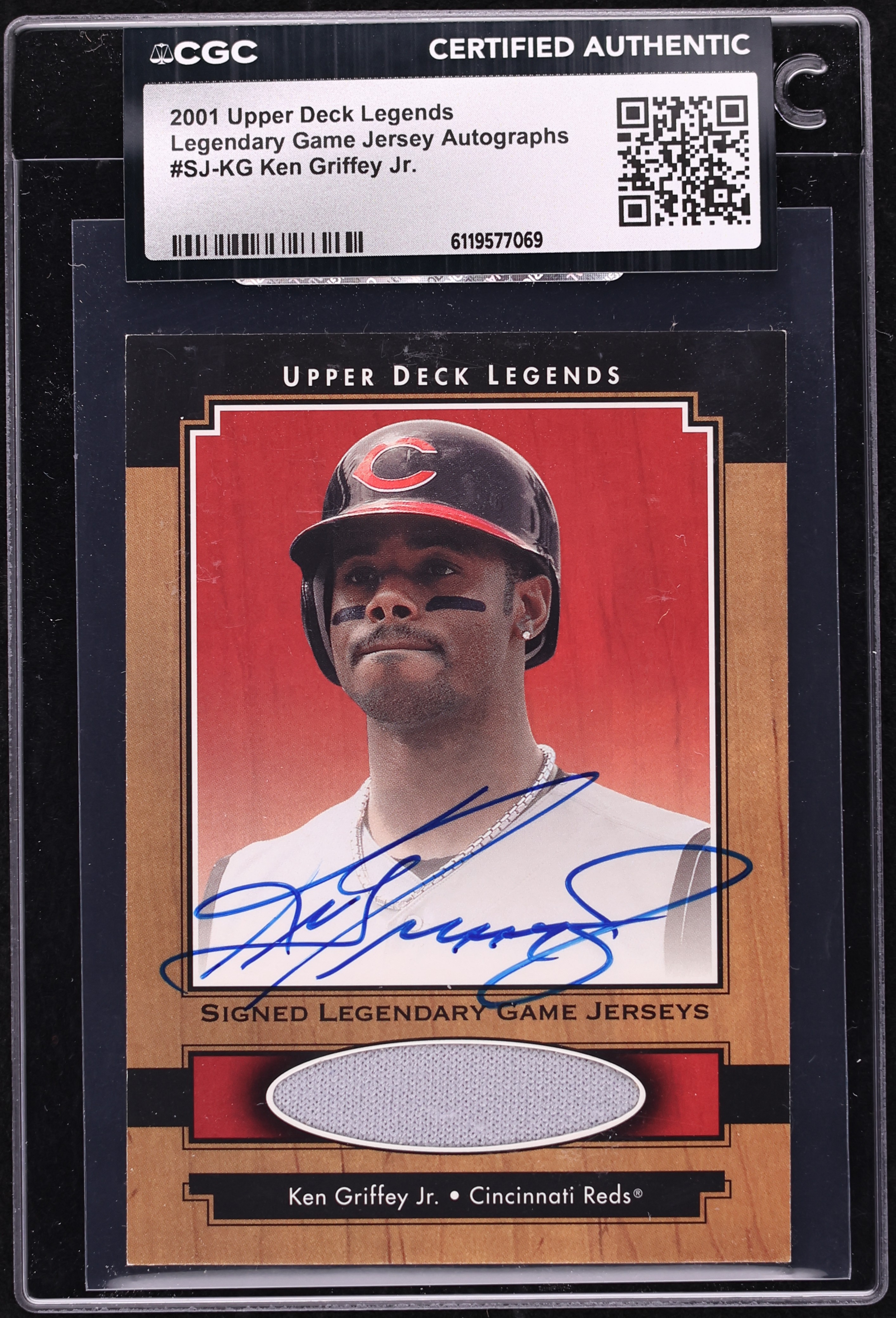 2001 Upper Deck Legends Legendary Game Jersey Ken Griffey Jr 