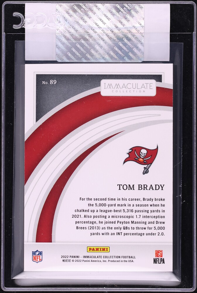 2022 Immaculate Collection Tom Brady /99 #89 CGC AUTH