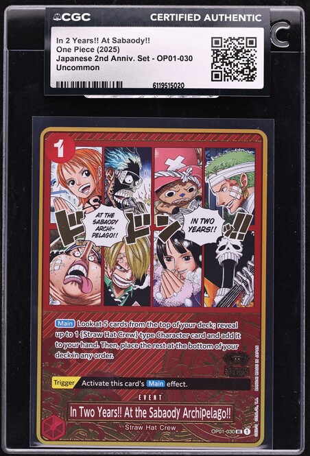 2025 One Piece 2nd Anniversary Set In 2 Years At Sabaody #OP01-030