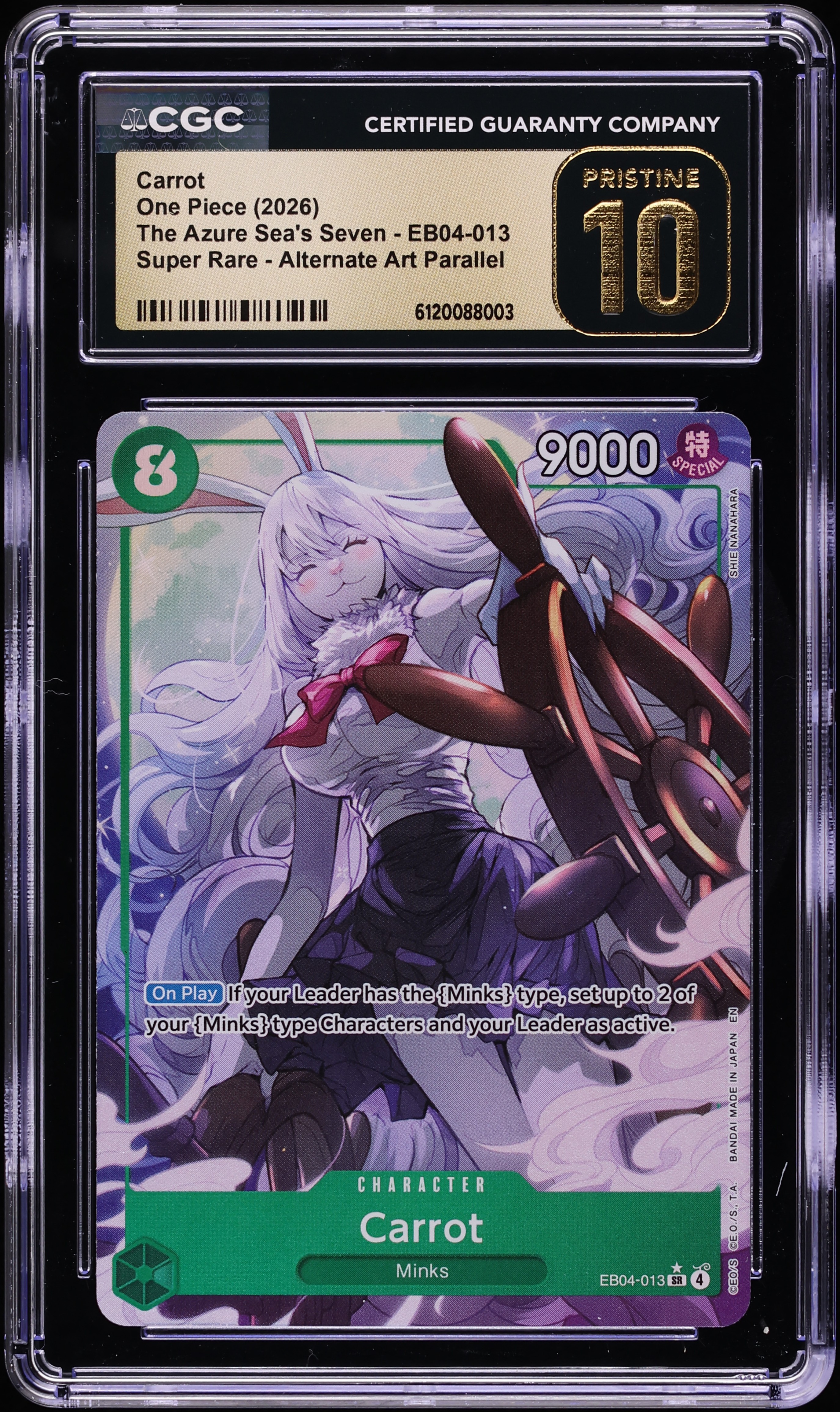 2026 One Piece The Azure Sea's Seven Alt Art Carrot #EB04-013 CGC 2026 One Piece The Azure Sea's Seven Alt Art Carrot #EB04-013 CGC