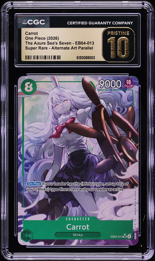 2026 One Piece The Azure Sea's Seven Alt Art Carrot #EB04-013 CGC