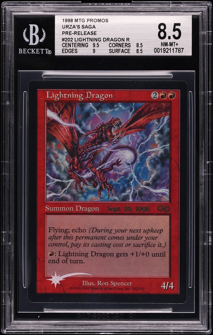 1998 Magic The Gathering MTG Promo Urza's Saga Prerelease Foil