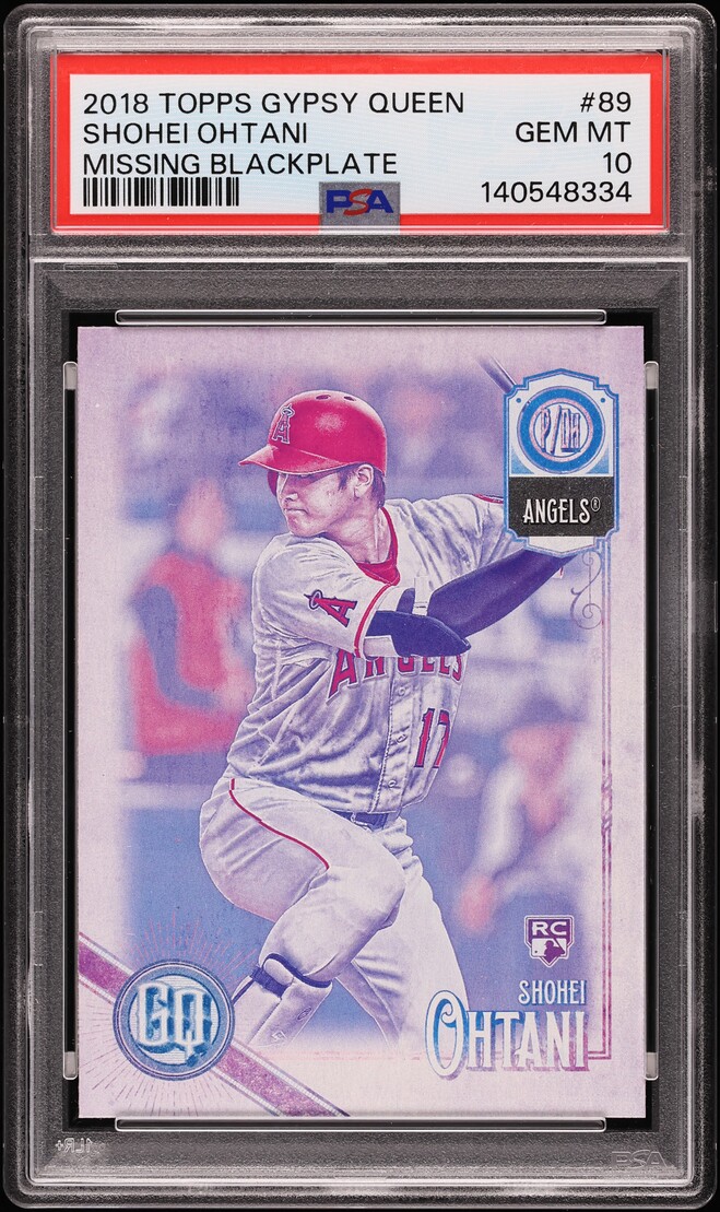 2018 Topps Gypsy Queen Missing Blackplate Shohei Ohtani ROOKIE #89 
