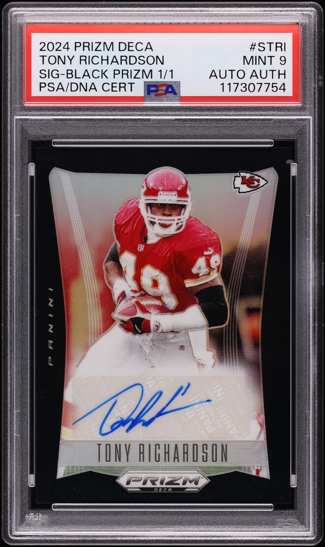 2024 Panini Prizm Deca Black Tony Richardson AUTO 1/1 #ST-RI PSA 9 MINT
