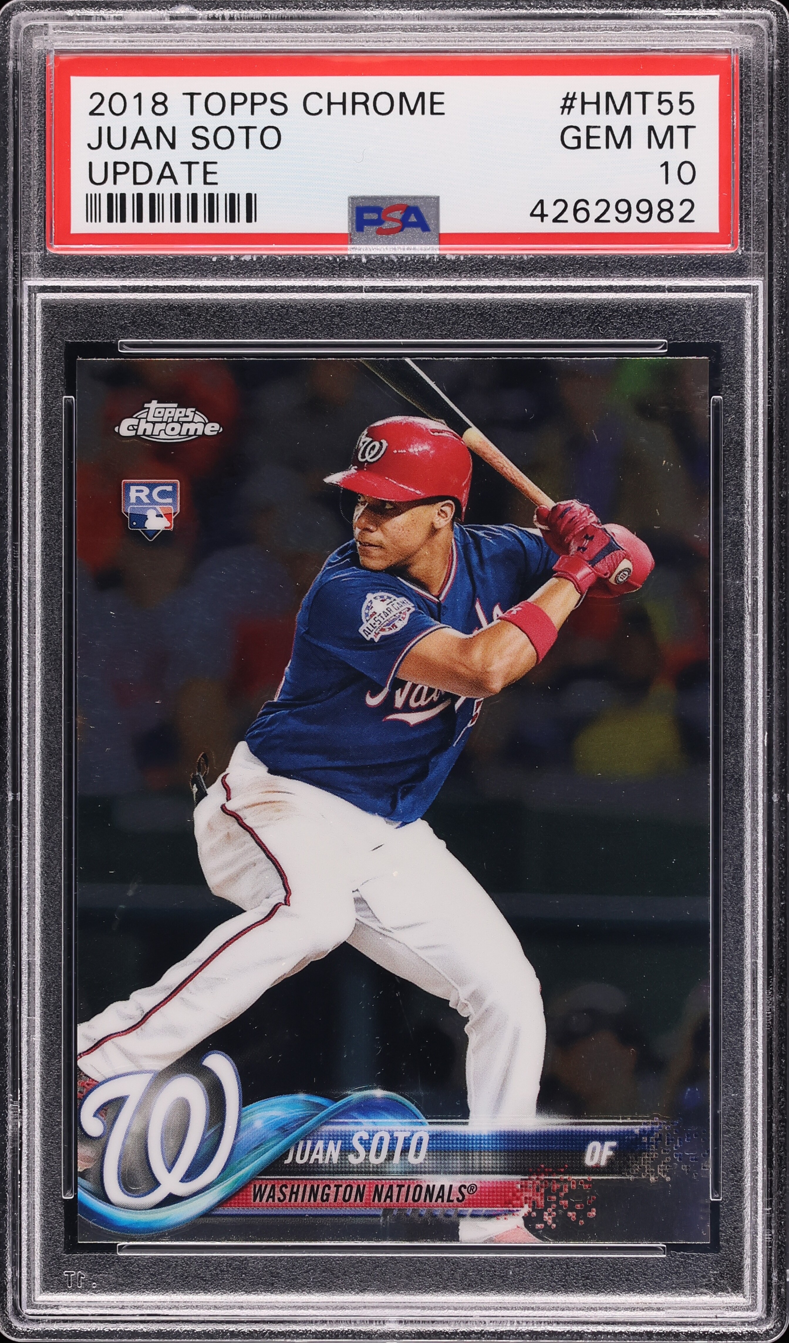 2018 Topps Chrome Update Juan Soto ROOKIE #HMT55 PSA 10 GEM MINT 