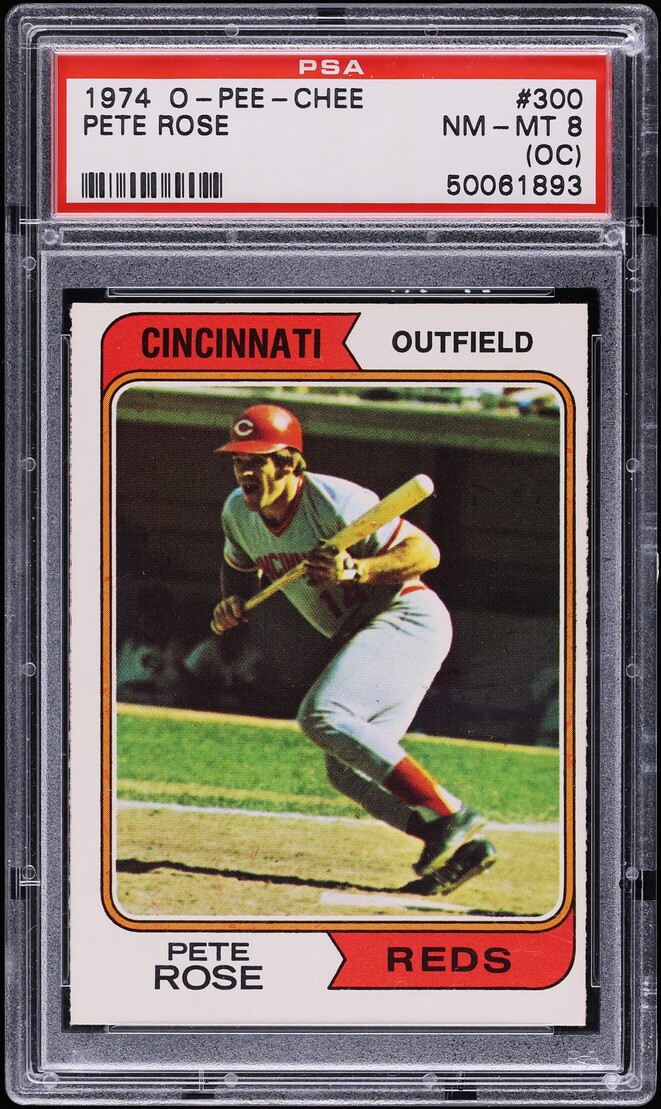 1974 O-Pee-Chee Pete Rose #300 PSA 8(oc) NM-MT