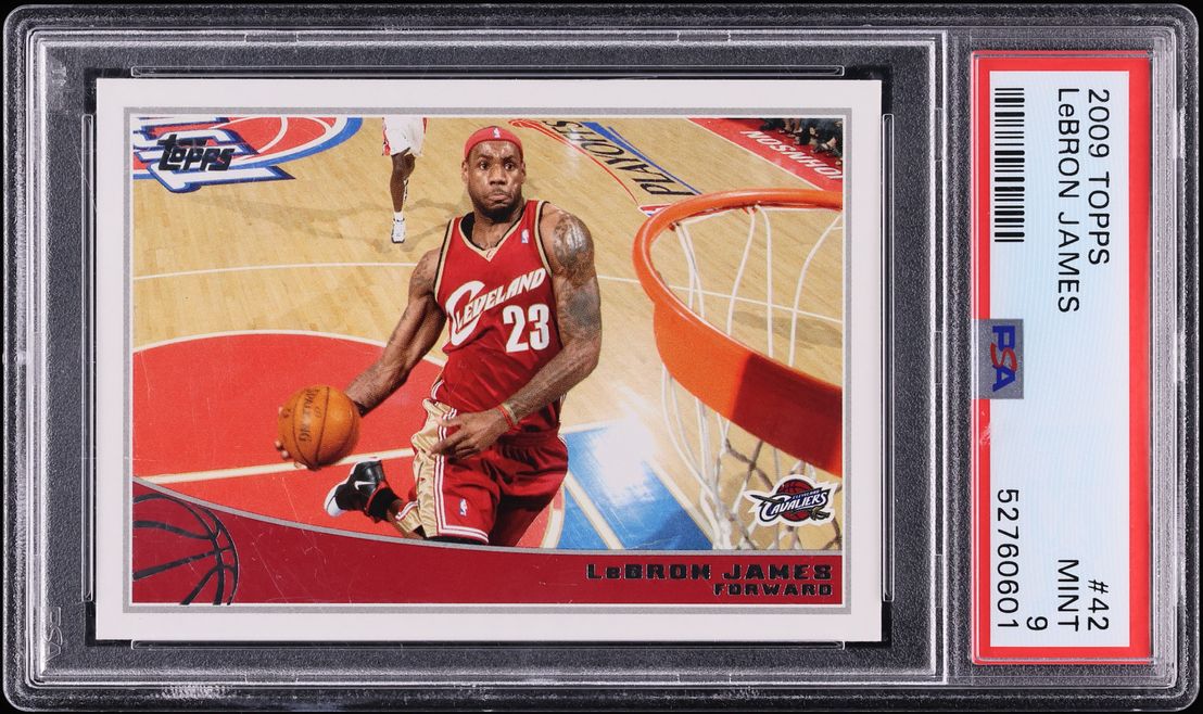 2009 Topps Basketball LeBron James #42 PSA 9 MINT on Fanatics Collect