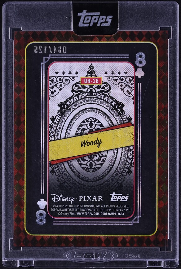 2025 Topps Disney Mint Acetate Playing Cards Woody /125 #QH-26 on