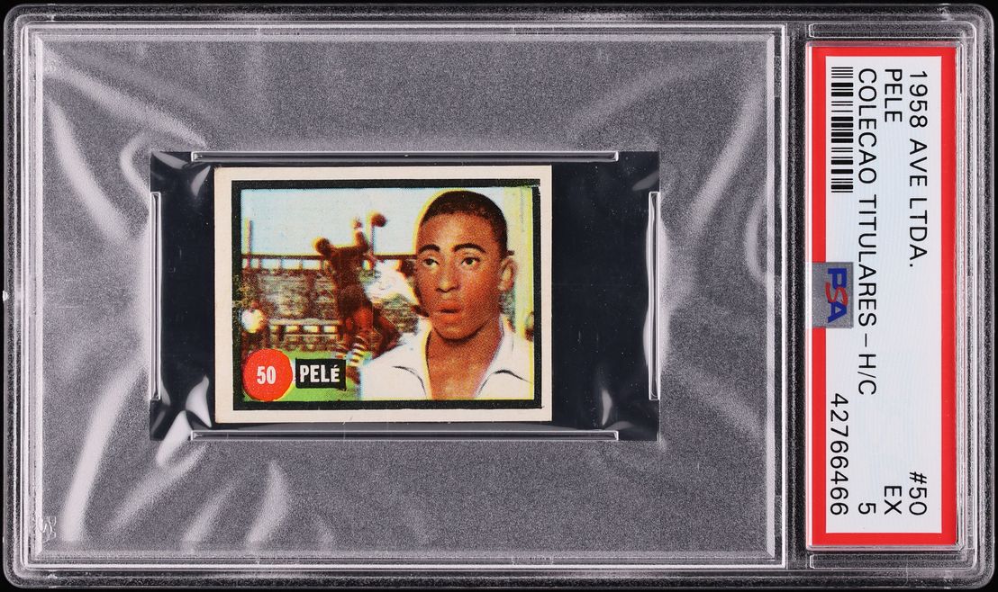 1958 Ave Colecao Titulares Pele ROOKIE, HAND CUT #50 PSA 5 EX