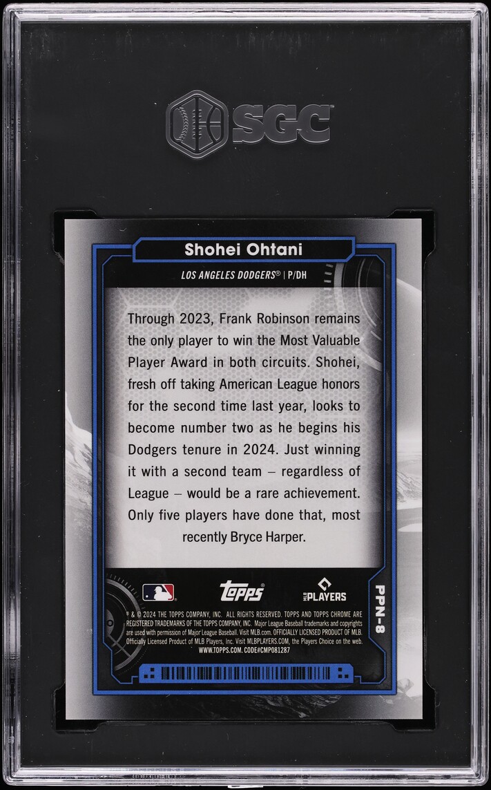 2024 Topps Cosmic Chrome Planetary Pursuit Neptune Shohei Ohtani #PPN-8 SGC 9.5 MINT+