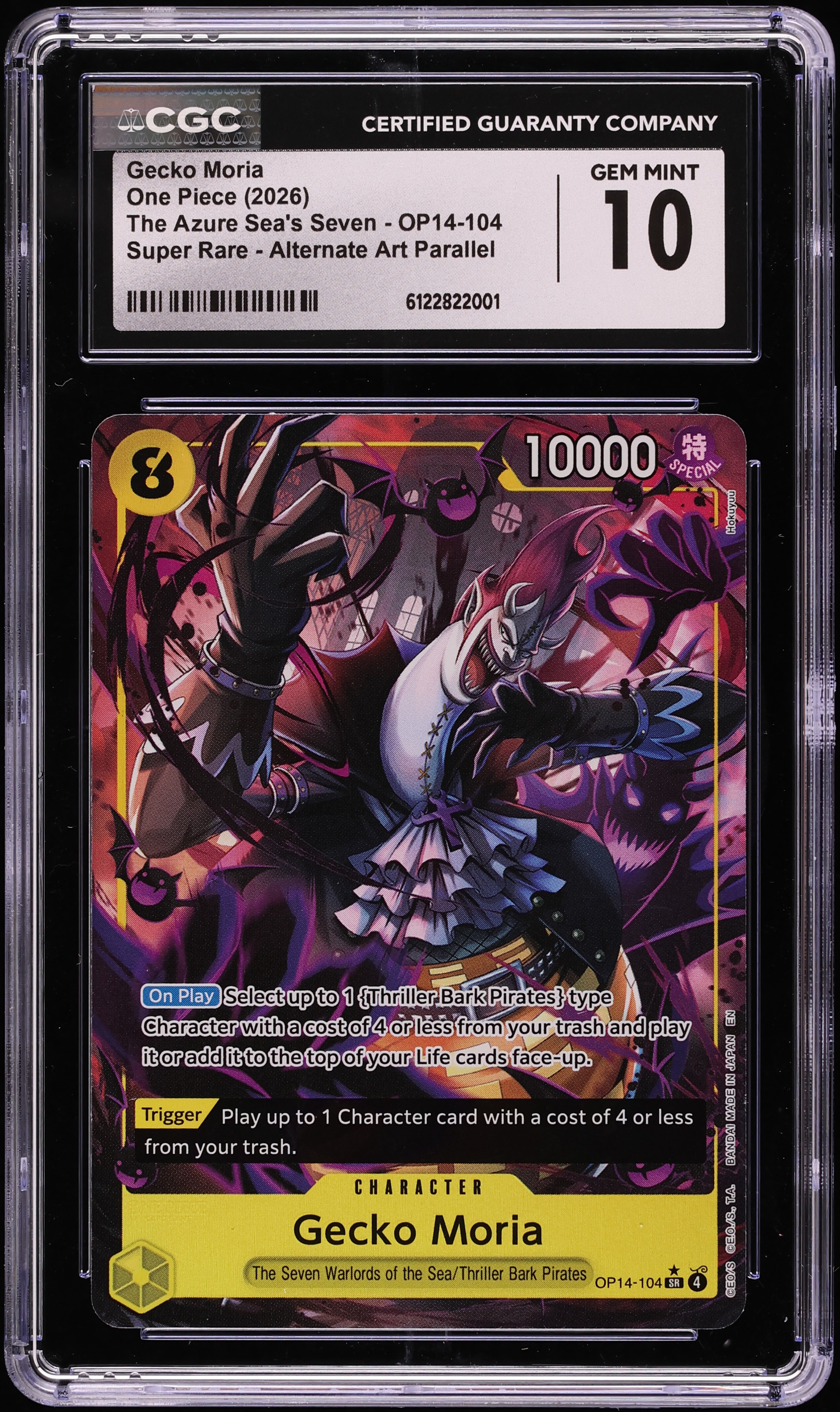 2026 One Piece The Azure Sea's Seven Alt Art Gecko Moria #OP14-104
