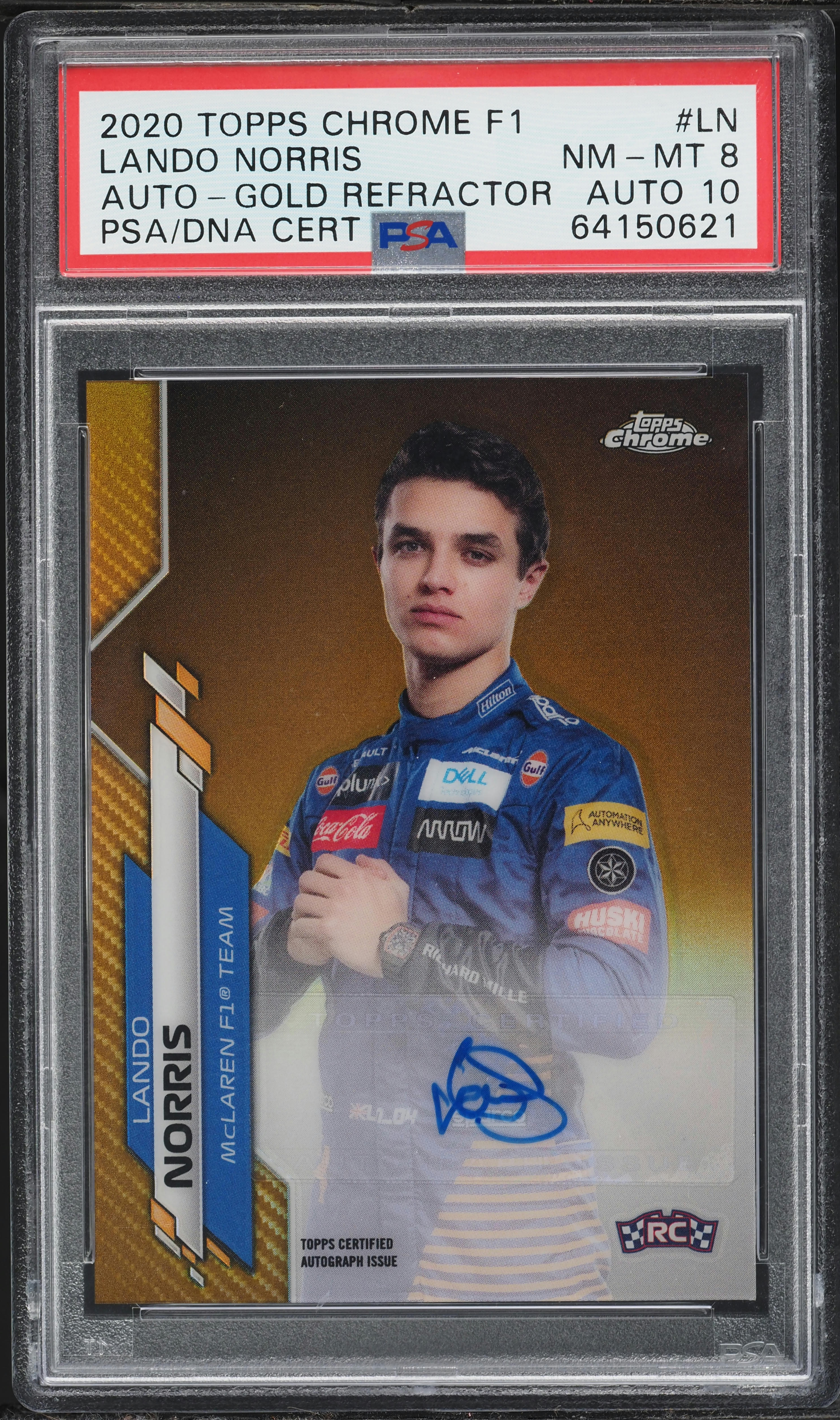 2020 Topps Chrome Formula 1 F1 Gold Refractor Lando Norris ROOKIE 