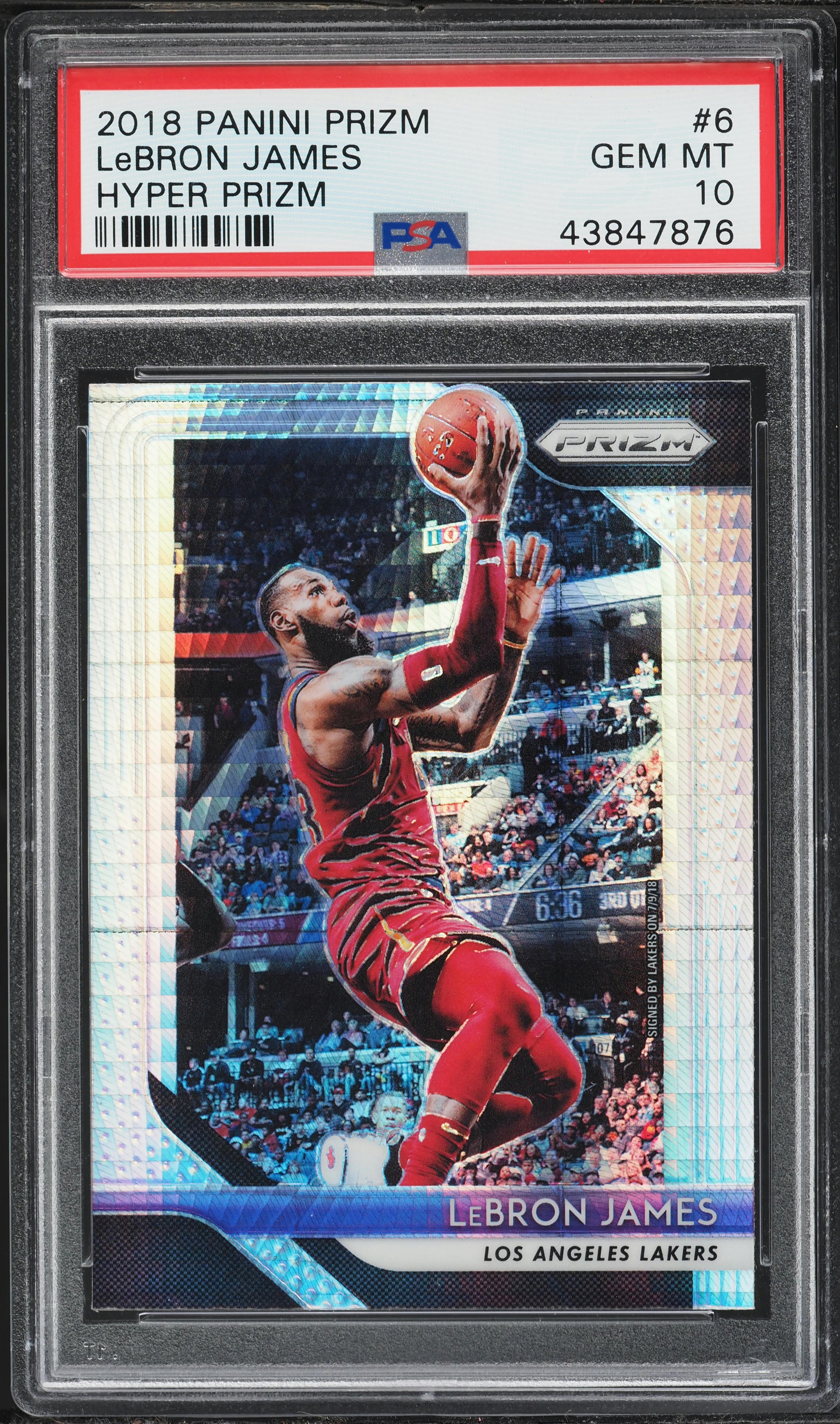 2018 Panini Prizm Hyper LeBron James #6 PSA 10 GEM MINT on
