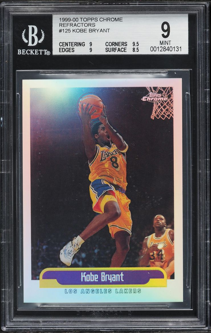 1999 Topps Chrome Refractor Kobe Bryant #125 BGS 9 MINT