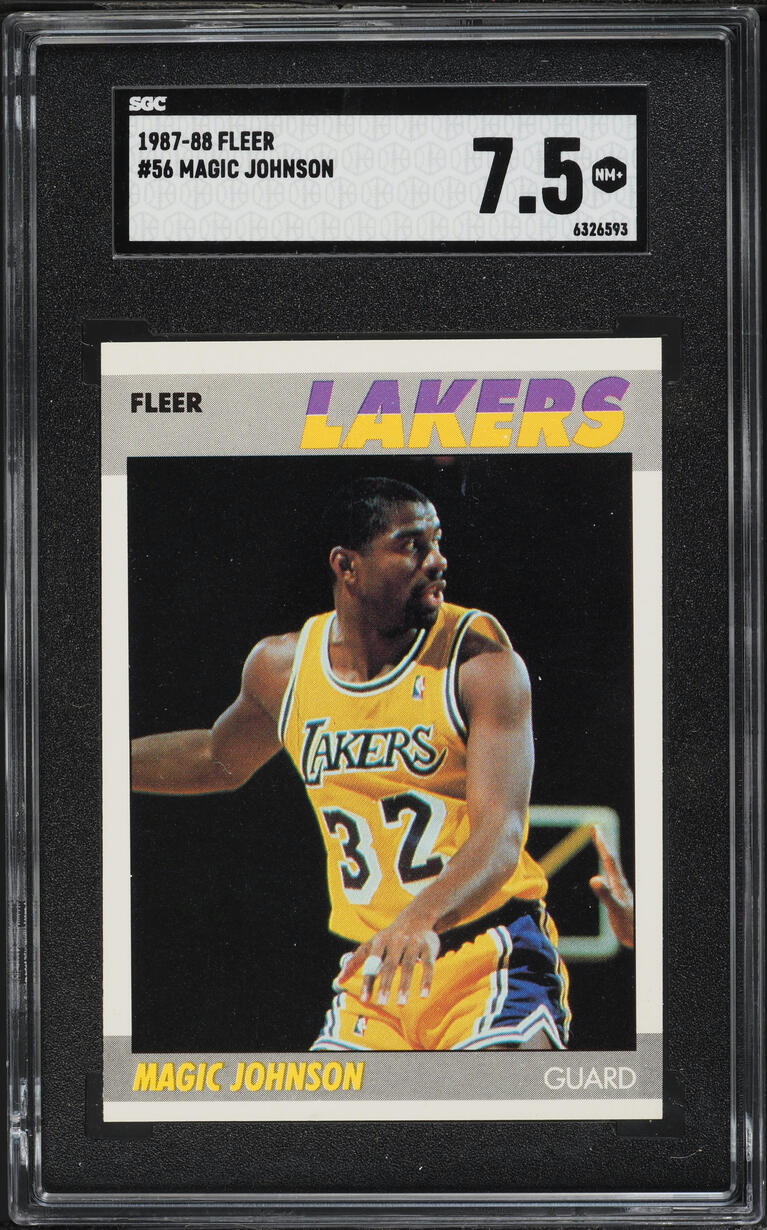 1987 Fleer Basketball Magic Johnson #56 SGC 7.5 NRMT+
