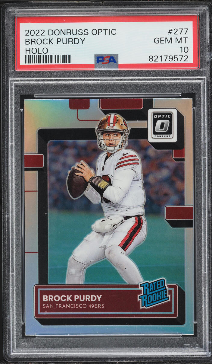 2022 Donruss Optic Holo Brock Purdy ROOKIE #277 PSA 10 GEM MINT