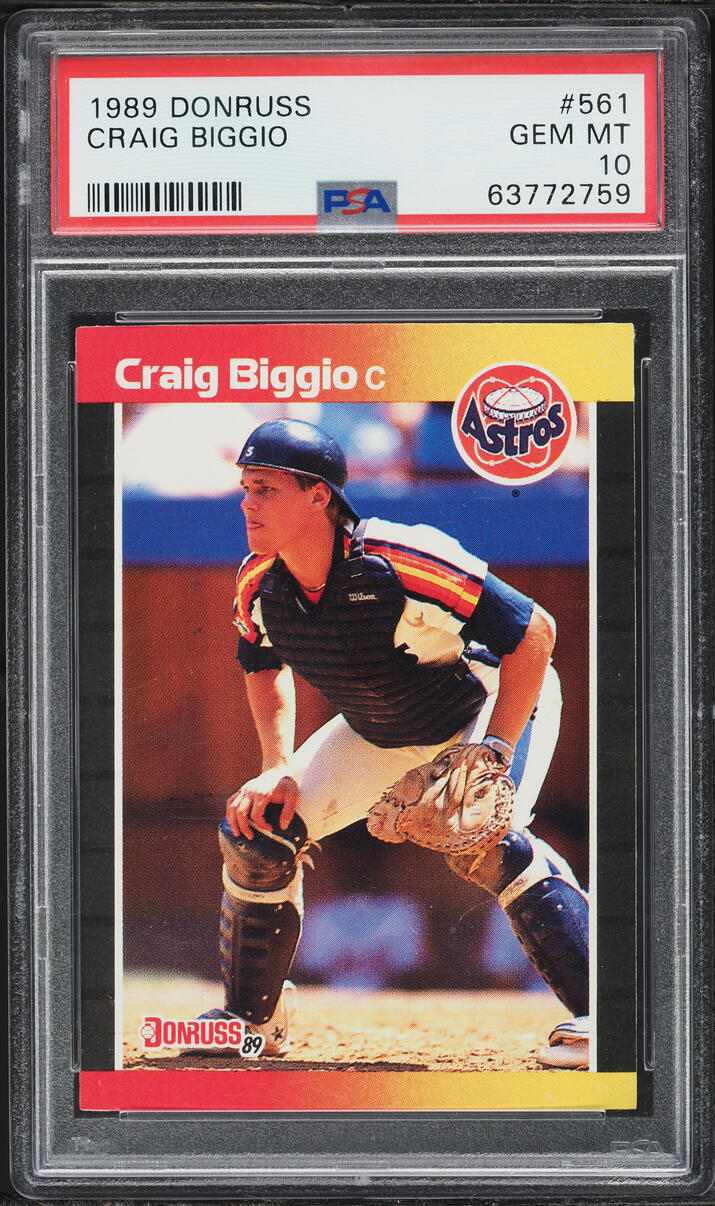 1989 Donruss Craig Biggio ROOKIE #561 PSA 10 GEM MINT