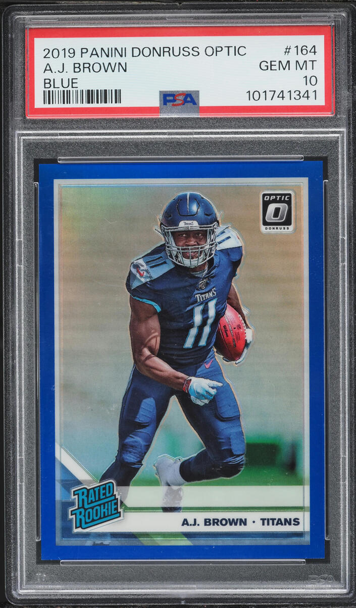 2019 Donruss Optic Blue A.J. Brown ROOKIE /150 #164 PSA 10 GEM MINT