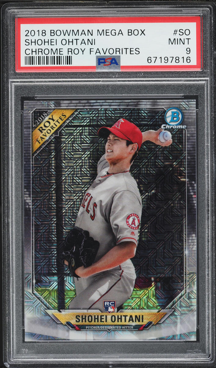 2018 Bowman Chrome Mega Box Favorites Shohei Ohtani ROOKIE #ROYF-SO PSA 9 MINT
