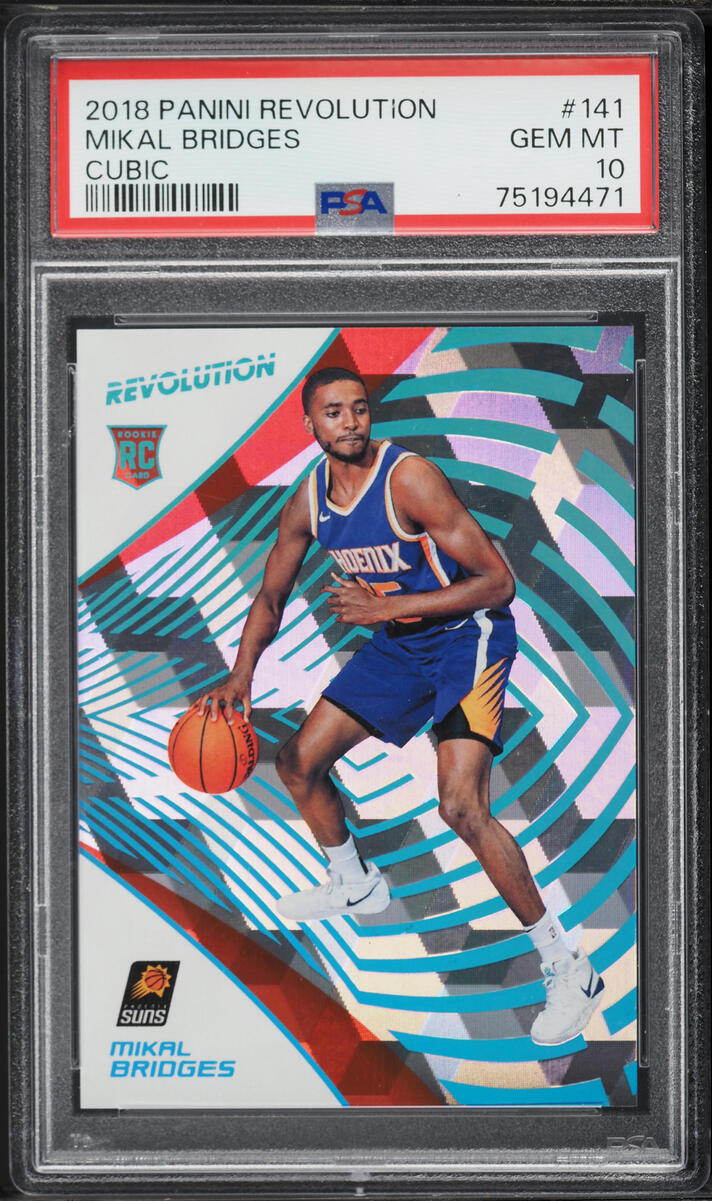 2018 Panini Revolution Cubic Mikal Bridges ROOKIE /50 #141 PSA 10 GEM MINT