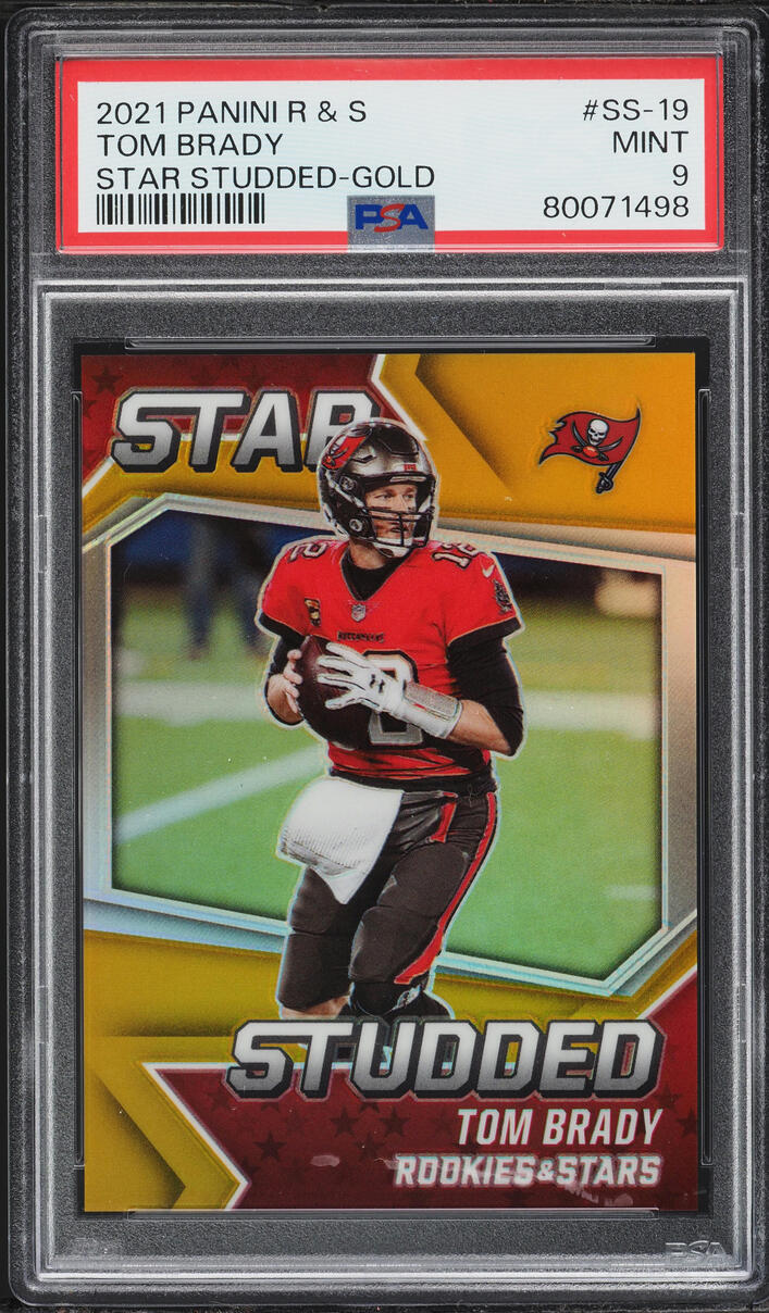 2021 Panini Rookies & Stars Star Studded Gold Tom Brady 1/10 #SS-19 PSA 9 MINT